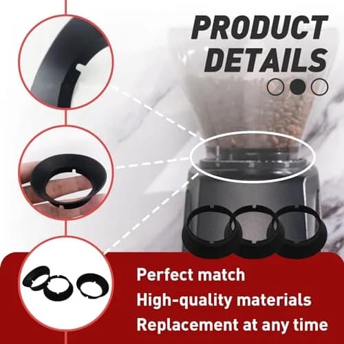 FixlyFido Silicone Gasket Replacement for Baratza Encore & Virtuoso Grinders - 3 Pcs | Prevents Ground Escapes thumbnail 3
