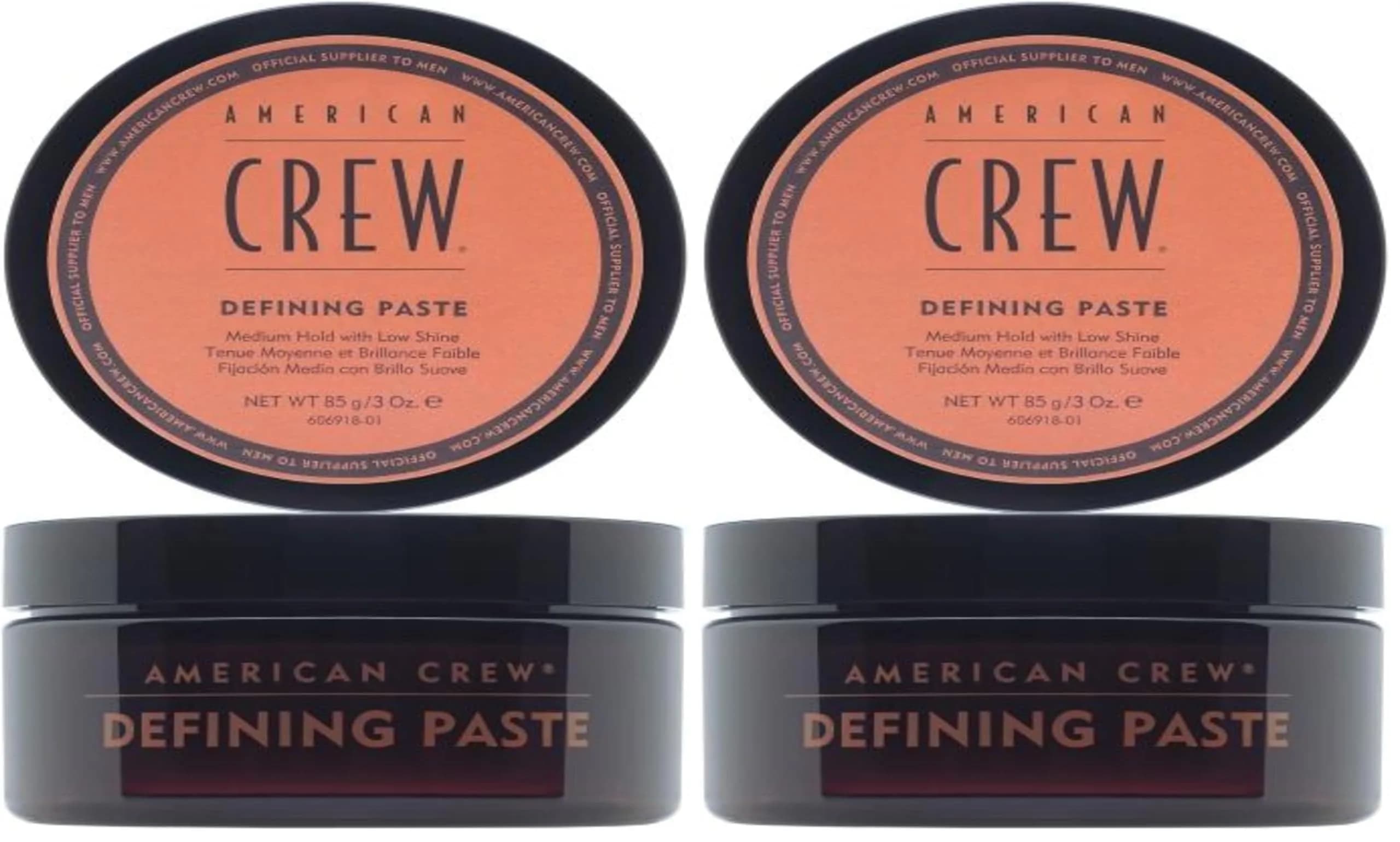 AMERICAN CREW Men's Hair Defining Paste (Old Version) 170g (6 Oz) | Medium Hold, Low Shine, Texturizing Hair Gel — Original Version