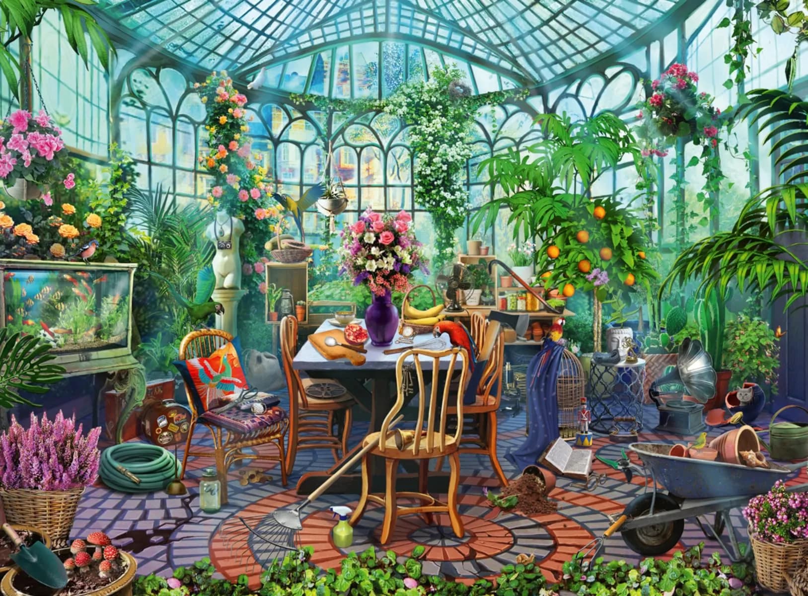Ravensburger Greenhouse Mornings 500 Piece Jigsaw Puzzle for Adults - Handcrafted Tooling, Made in Germany - main product image