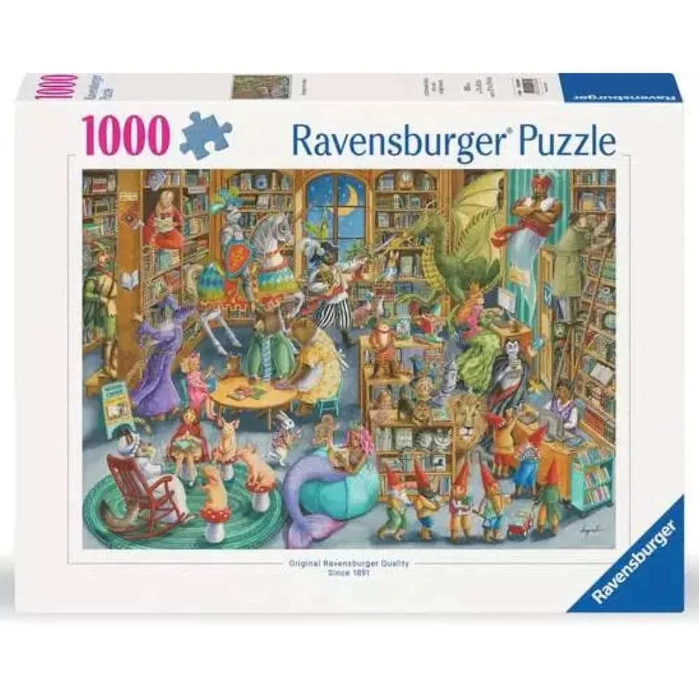 Ravensburger Midnight at The Library 1000 Piece Jigsaw Puzzle for Adults - Handcrafted Germany | Perfect Interlocking Fit - main product image