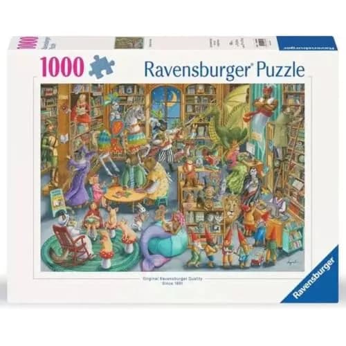 Ravensburger Midnight at The Library 1000 Piece Jigsaw Puzzle for Adults - Handcrafted Germany | Perfect Interlocking Fit thumbnail 1