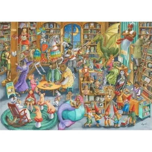 Ravensburger Midnight at The Library 1000 Piece Jigsaw Puzzle for Adults - Handcrafted Germany | Perfect Interlocking Fit thumbnail 2