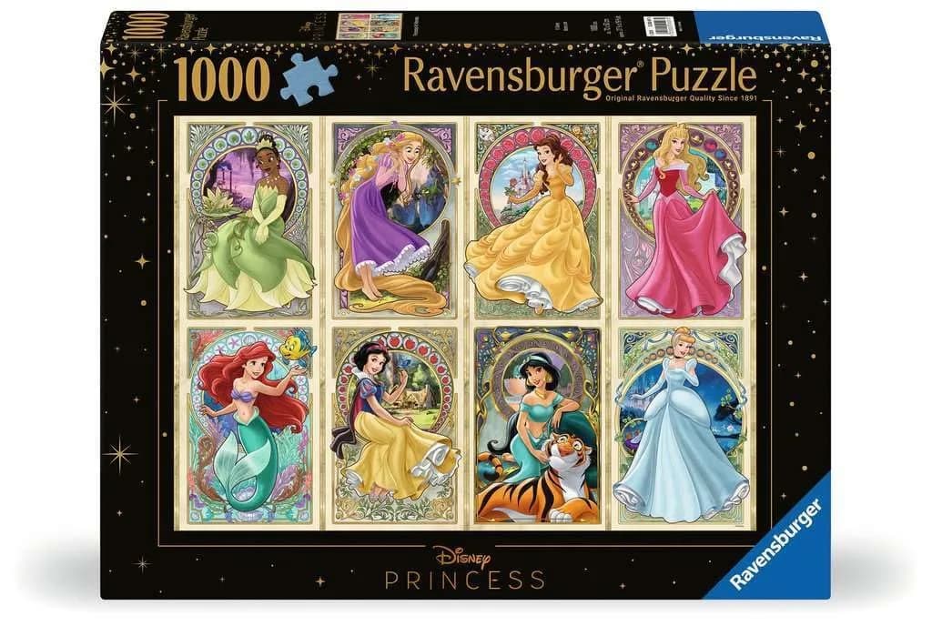 Ravensburger Disney Art Nouveau Princess 1000 Piece Jigsaw Puzzle for Adults | Educational STEM-Learning Puzzle — New Packaging