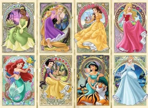 Ravensburger Disney Art Nouveau Princess 1000 Piece Jigsaw Puzzle for Adults | Educational STEM-Learning Puzzle thumbnail 2