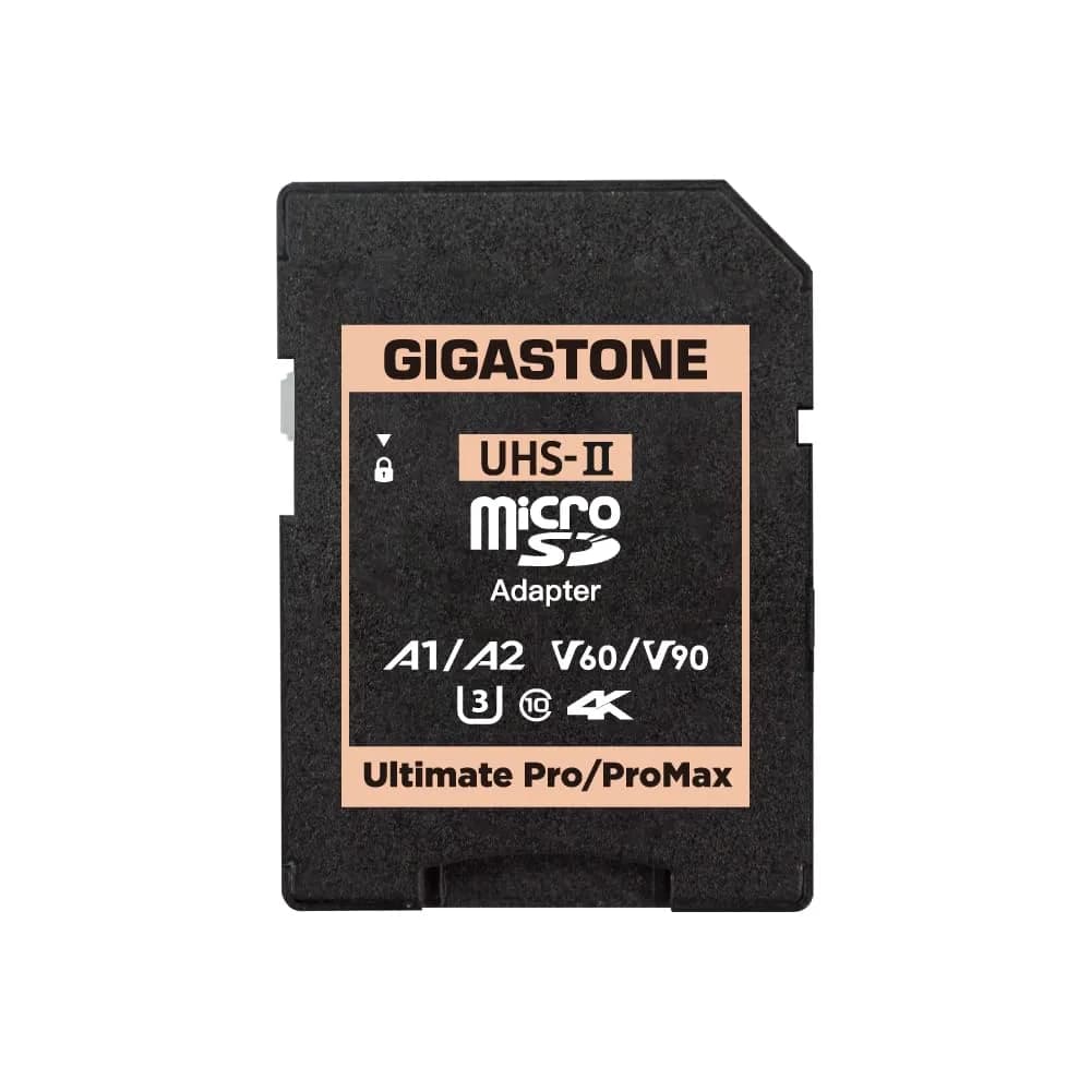Gigastone UHS-II MicroSD to UHS-II SD Memory Card Adapter, Camera Ultimate UHS-II Adapter | Supports UHS-II Cards — UHS-II Adapter