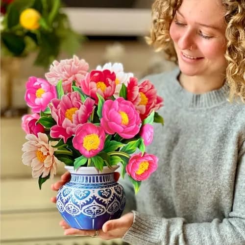 Freshcut Paper Peony Paradise 3D Pop Up Card 30.5cm (12 Inch) Tall | Birthday, Mother's Day, Thank You Gift thumbnail 2