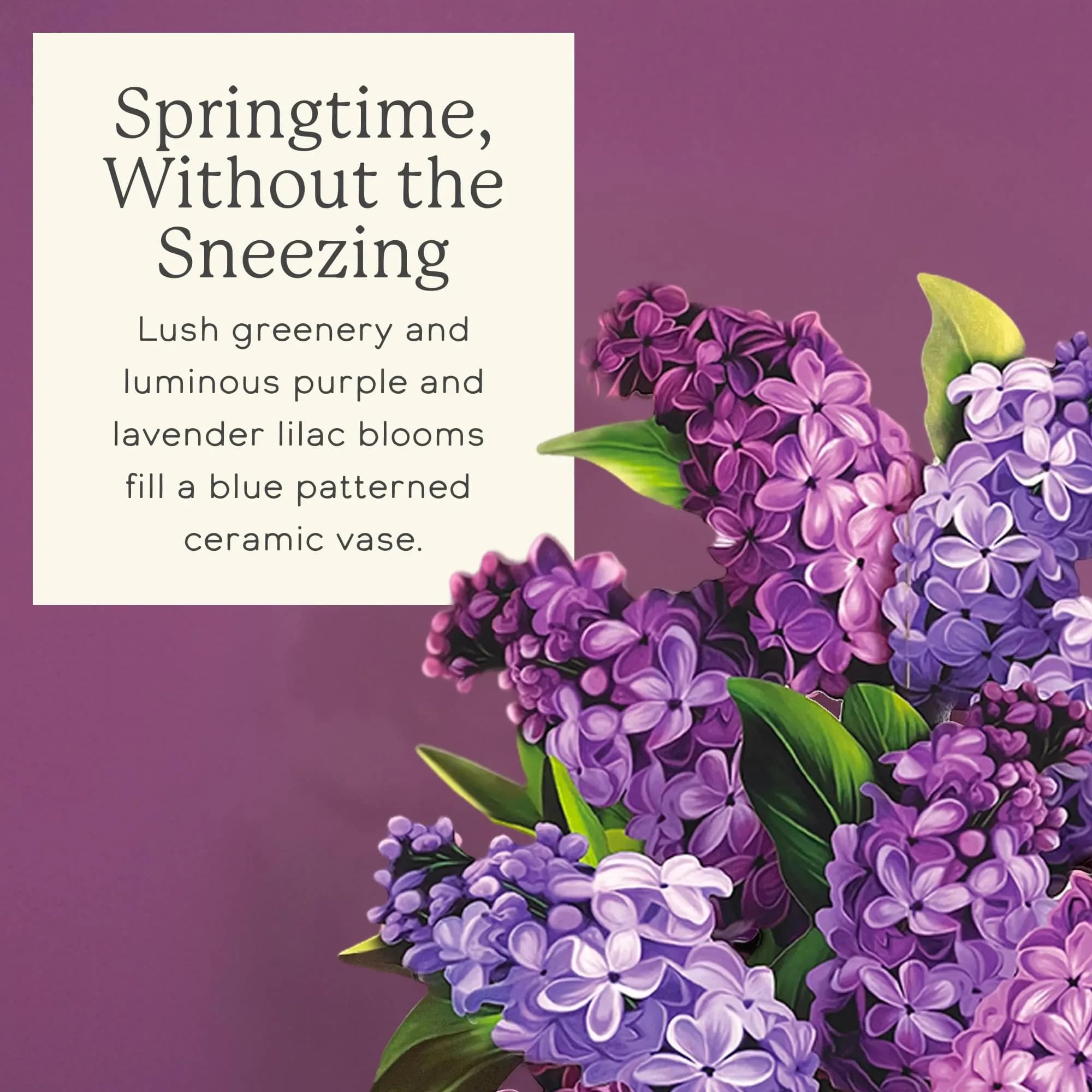 Freshcut Paper Garden Lilacs 3D Pop Up Card 14" x 10.5" | Blooming Art Bouquets - view 3