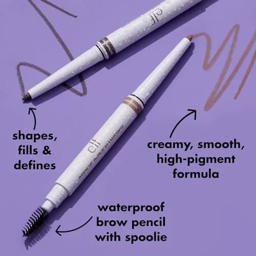 e.l.f. Instant Lift Waterproof Eyebrow Pencil, Grey | Precision Tip & Spoolie for Natural Brows thumbnail 2