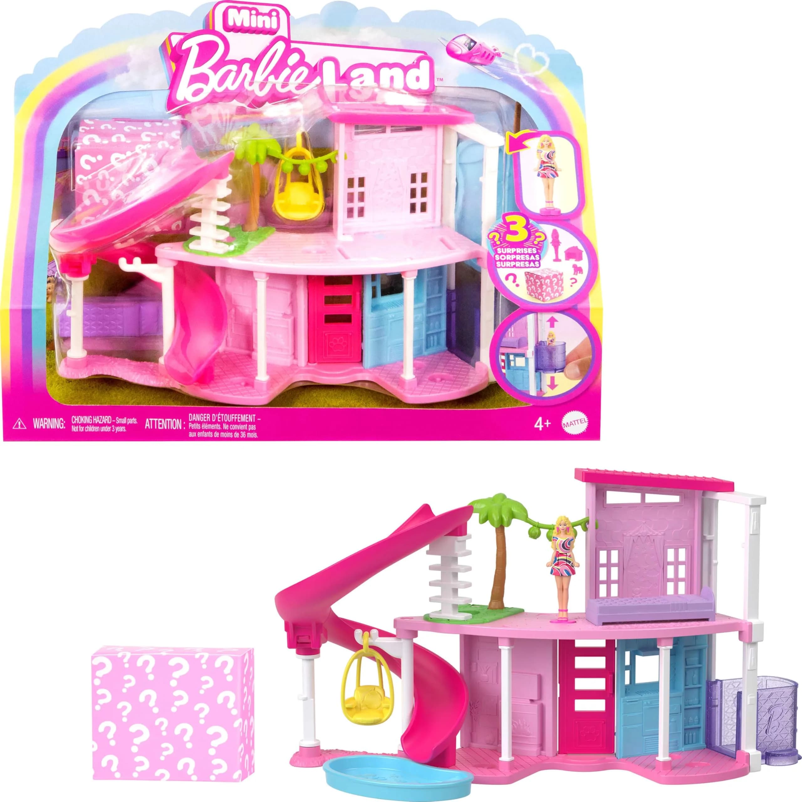 Barbie Mini BarbieLand Doll House Sets with Surprise 1.5-inch Doll & Accessories, Ages 4+
