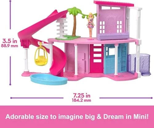 Barbie Mini BarbieLand Doll House Sets with Surprise 1.5-inch Doll & Accessories, Ages 4+ thumbnail 4
