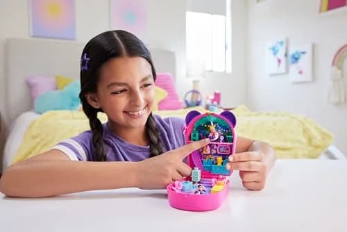 Polly Pocket Bubble Tea Panda Playset with 2 Micro Dolls & Accessories | Compact Animal Toy for Kids 4+ thumbnail 2
