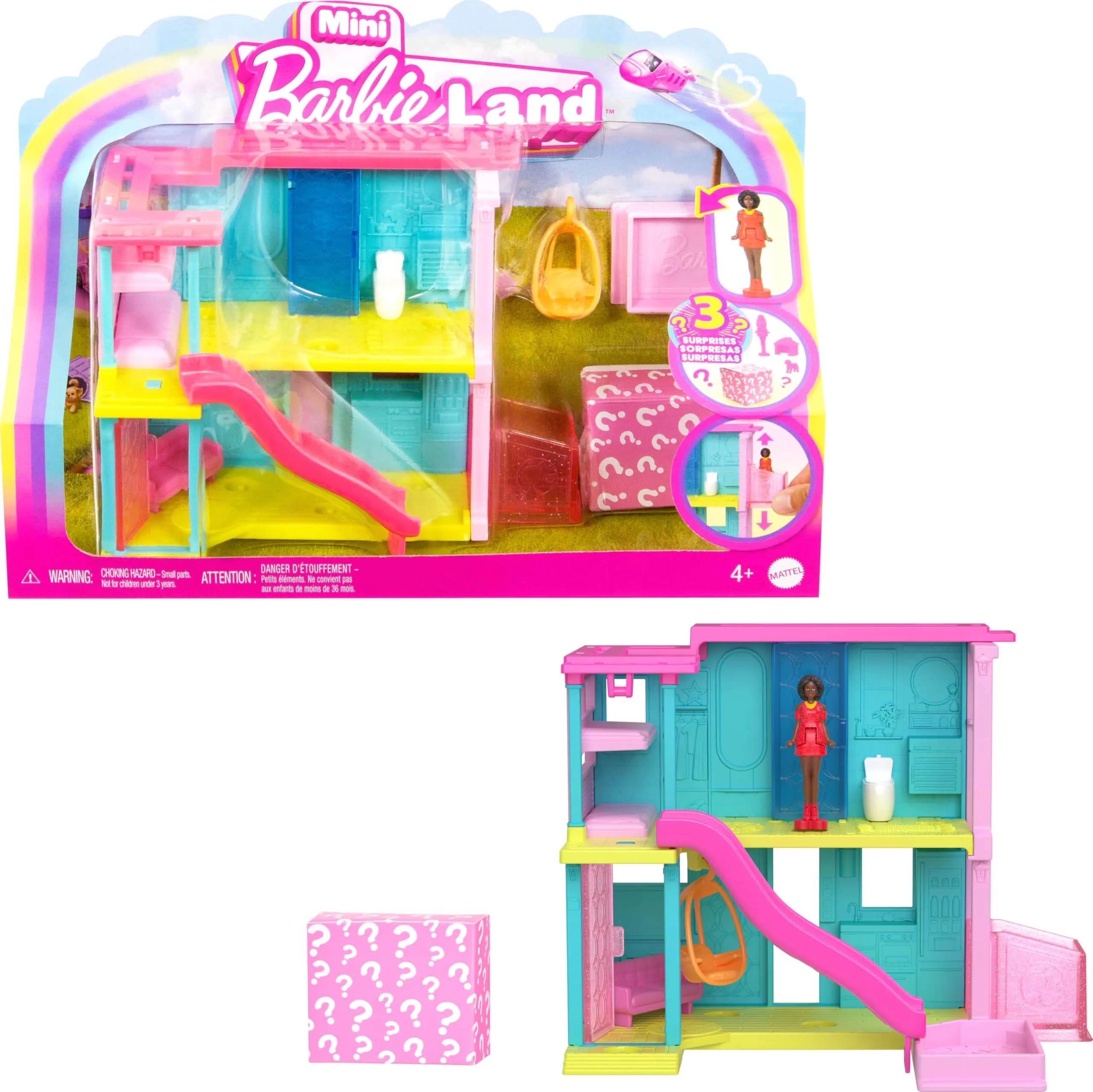 Barbie Mini BarbieLand Doll House Sets, Mini Dreamhouse with Surprise 1.5-inch Doll, Furniture & Accessories, Plus Elevator & Pool | Imaginative Play for Kids 4+ — Multicolor