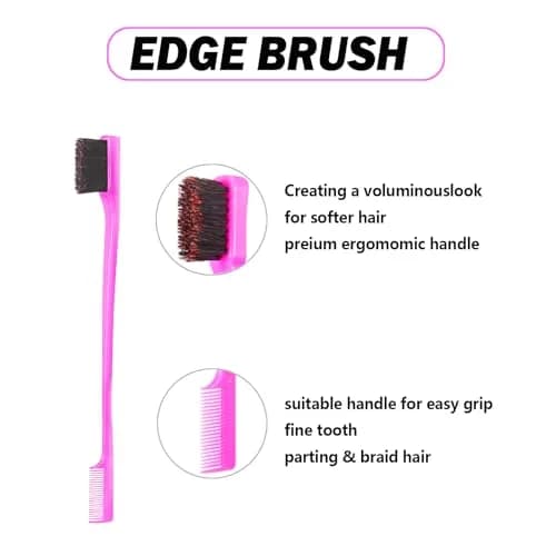 DAN Technology Hair Styling Kit - Hot Comb, Edge Brush, Rat Tail Comb, Bristle Brush for Lace Front Wigs and Black Hair | Healthy, Fast & Long-Lasting (100-450°F) thumbnail 6