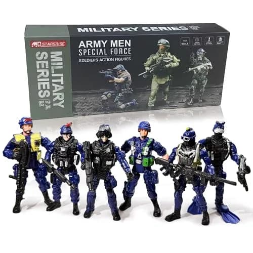 MQSTARSRISE Army Men Action Figures, Soldiers Toy for Boys Age 4-7 | Detachable, Realistic & Educational Playset thumbnail 1