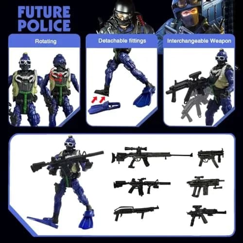 MQSTARSRISE Army Men Action Figures, Soldiers Toy for Boys Age 4-7 | Detachable, Realistic & Educational Playset thumbnail 4