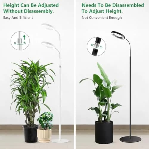 Aumtrly Full Spectrum LED Grow Light Stand 175cm (68") | 3 Lighting Modes, 5 Dimming Levels, 16-Hour Timer thumbnail 7