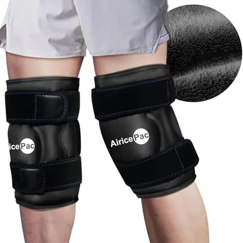 AiricePac Knee Ice Pack for Pain Relief, Reusable Gel Ice Wrap 21.9cm (8.66in) | Cold Compress Therapy for Arthritis, Swelling, Injuries thumbnail 7