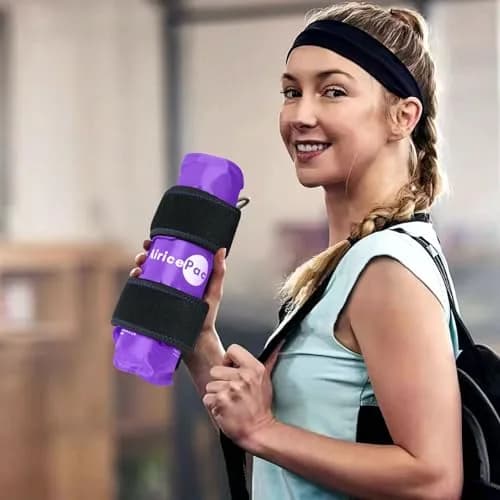 AiricePac Purple Gel Ice Pack for Knee Pain Relief 2 Count | Reusable Cold Compress Therapy for Injuries thumbnail 6