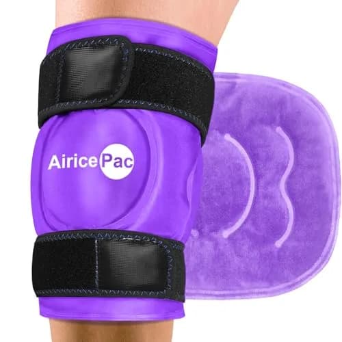 AiricePac Purple Gel Ice Pack for Knee Pain Relief 2 Count | Reusable Cold Compress Therapy for Injuries thumbnail 7