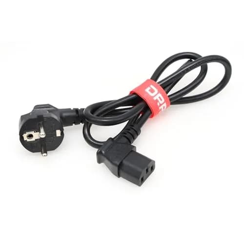 DRRI Power Cord 1.8m | European Schuko to IEC C13 | 250V 10A | Black thumbnail 2
