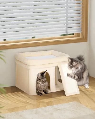 Aechonow Cat Tree Tower for Large Cats | Spacious Perch & Condo, Senior-Friendly, Sisal Scratching Surface thumbnail 7