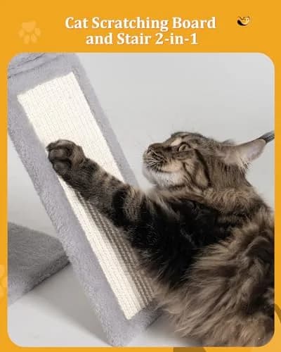 Aechonow Cat Tree Tower for Large Cats | Spacious Perch & Condo, Senior-Friendly, Sisal Scratching Surface thumbnail 5