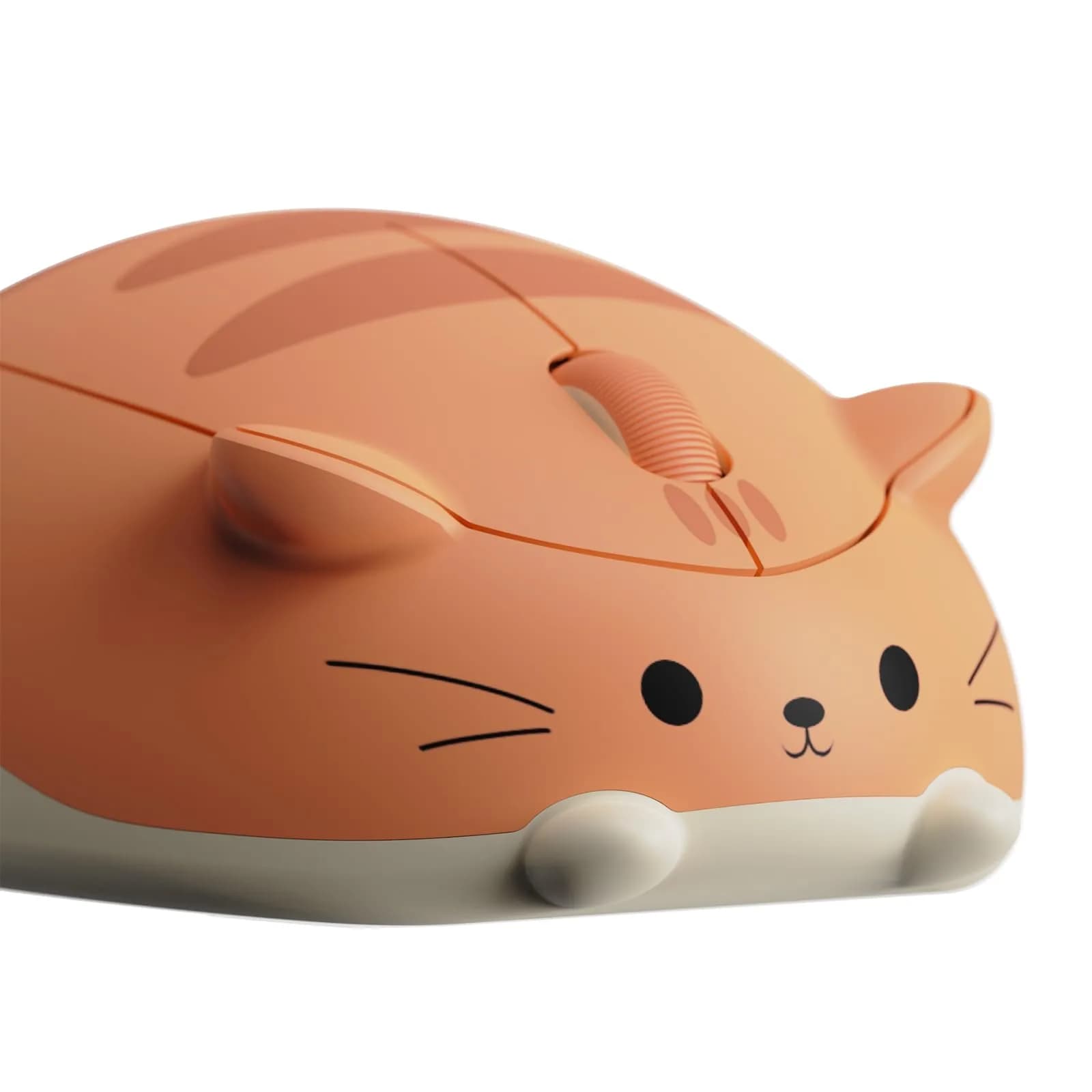 Akko Orange KATE Wireless Gaming Mouse Tri-Mode BT3.0/BT5.0/2.4G Cute Optical Cordless Cartoon Mice for Computer/Laptop/Desktop/PC, Compatible with Mac/Win — Orange KATE