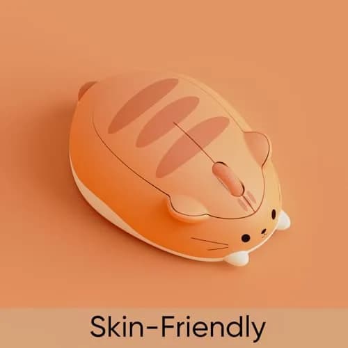Akko Orange KATE Wireless Gaming Mouse Tri-Mode BT3.0/BT5.0/2.4G Cute Optical Cordless Cartoon Mice for Computer/Laptop/Desktop/PC, Compatible with Mac/Win thumbnail 6