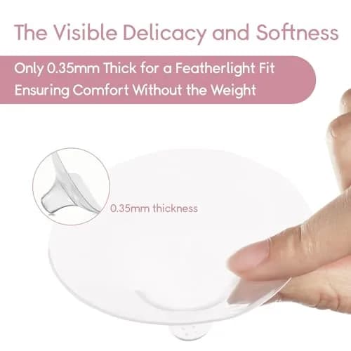 Luxemum Nipple Shields for Breastfeeding 20mm, BPA-Free Silicone Latch Aids (2 Count) thumbnail 6