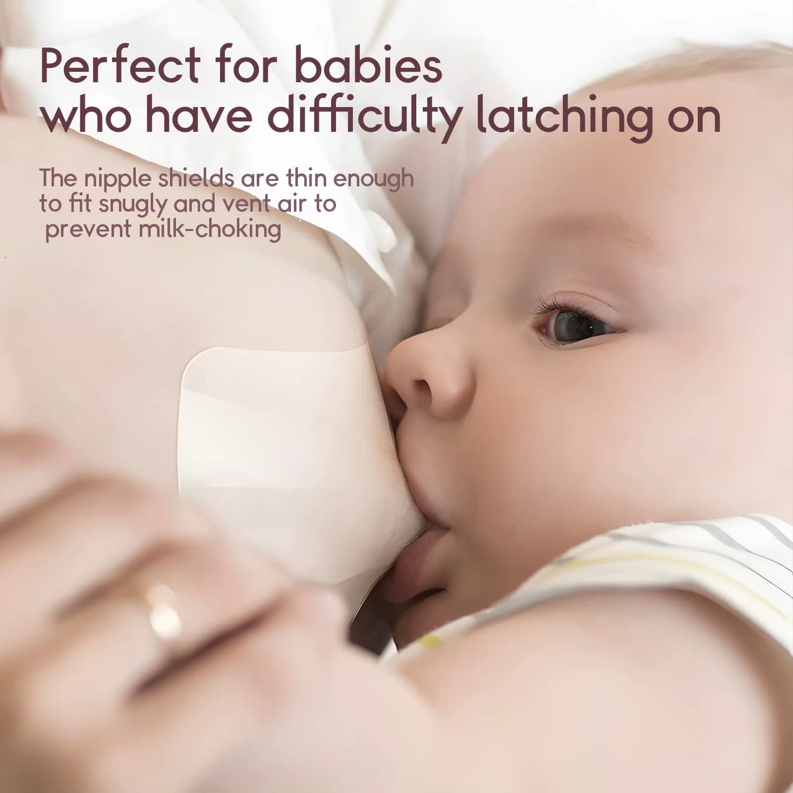 Luxemum Nipple Shields for Breastfeeding 20mm, BPA-Free Silicone Latch Aids (2 Count) - view 7