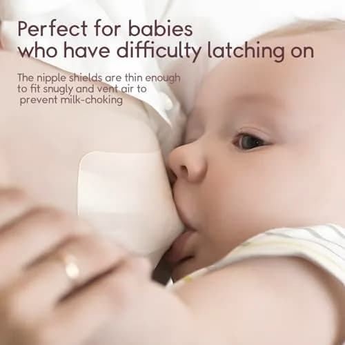 Luxemum Nipple Shields for Breastfeeding 20mm, BPA-Free Silicone Latch Aids (2 Count) thumbnail 7