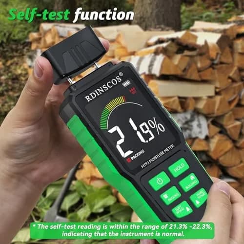RDINSCOS MT93 Wood Moisture Meter Rechargeable Detector | Pin Type for Wood, Drywall, Firewood thumbnail 6