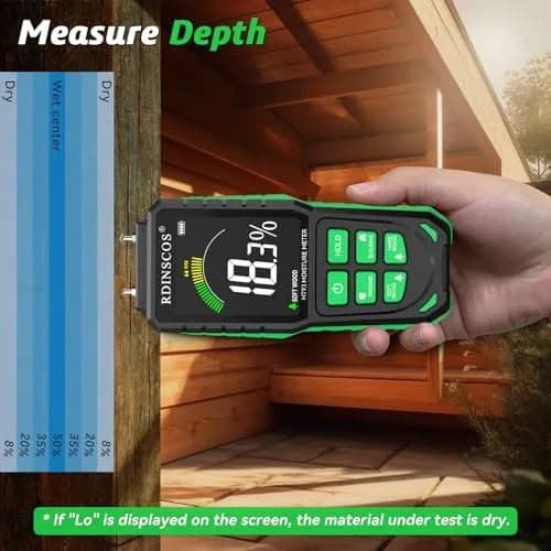 RDINSCOS MT93 Wood Moisture Meter Rechargeable Detector | Pin Type for Wood, Drywall, Firewood thumbnail 7
