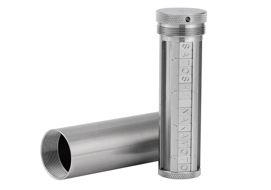 COINSURE Crypto Seed Phrase Storage, 24 Words Seed Backup for Bitcoin Ethereum Crypto Wallet, 304 Stainless Steel Capsule, BIP39 Compatible | Secure & Durable - main product image