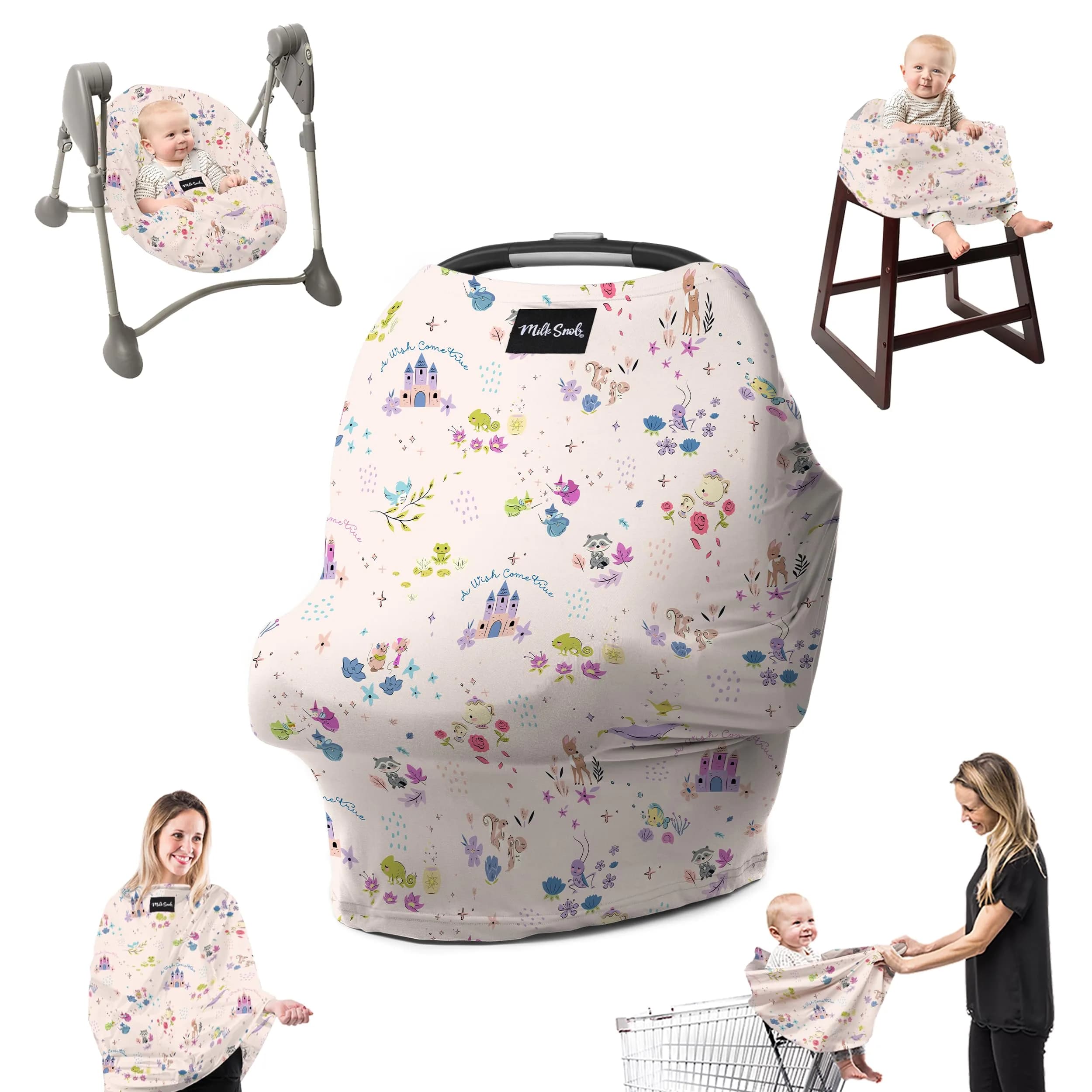 Milk Snob Original Disney 5-in-1 Baby Cover (A Wish Come True) - Multi Use Cover | Rayon Blend - main product image