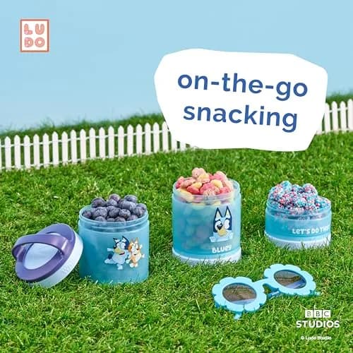 Whiskware Bluey Snack Containers, 3 Stackable Snack Cups (1/3 Cup, 1 Cup, 1 Cup) | Durable & Mess-Free for Kids thumbnail 5