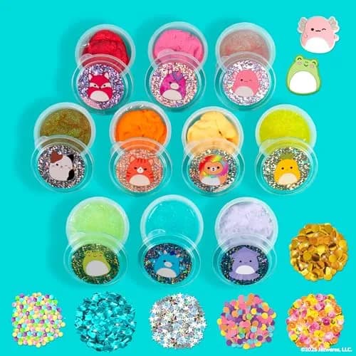 Squishmallows Slime Set | 10 Pre-Made Slimes & Mix-Ins for Kids 6+ in USA thumbnail 2
