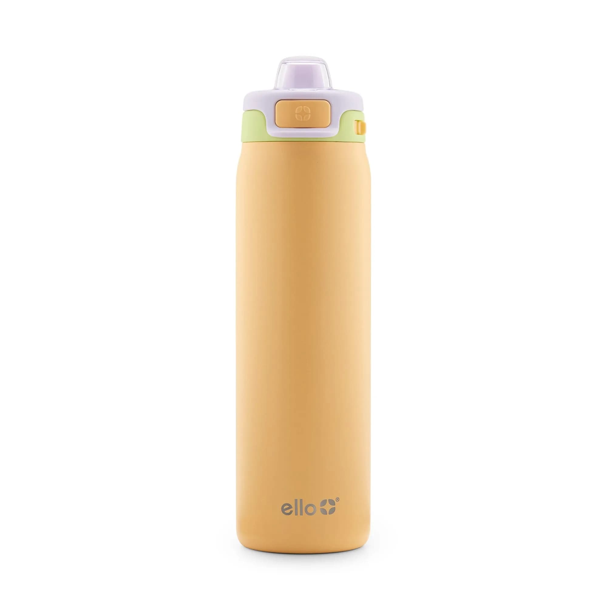 Ello Pop & Fill Stainless Steel Water Bottle 590ml (20oz) | Sip or Chug, Leak-Proof Lock, Sunset Meadow - main product image