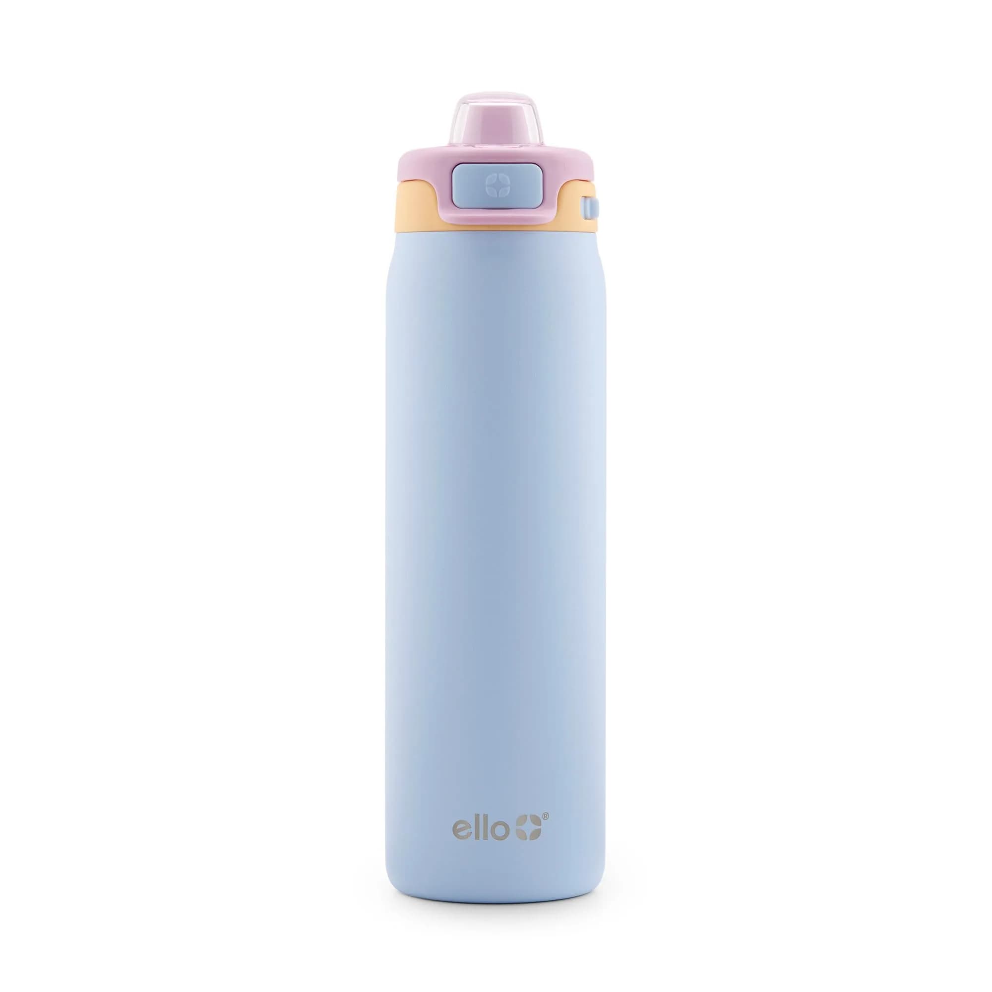 Ello Pop & Fill 22oz Stainless Water Bottle, Sip or Chug, Coastal Sunrise | 624ml Insulated Tumbler - main product image