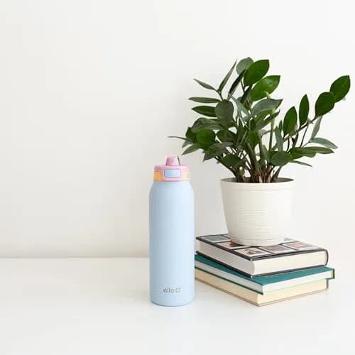 Ello Pop & Fill 22oz Stainless Water Bottle, Sip or Chug, Coastal Sunrise | 624ml Insulated Tumbler thumbnail 9