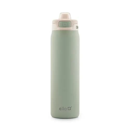 Ello Pop & Fill Insulated Stainless Steel Water Bottle 650ml (22oz) | Sip or Chug, Pistachio thumbnail 1