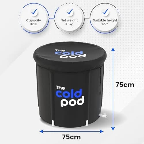 The Cold Pod Ice Bath Tub for Athletes 88 Gallons | Cold Water Recovery Pool with Cover thumbnail 6
