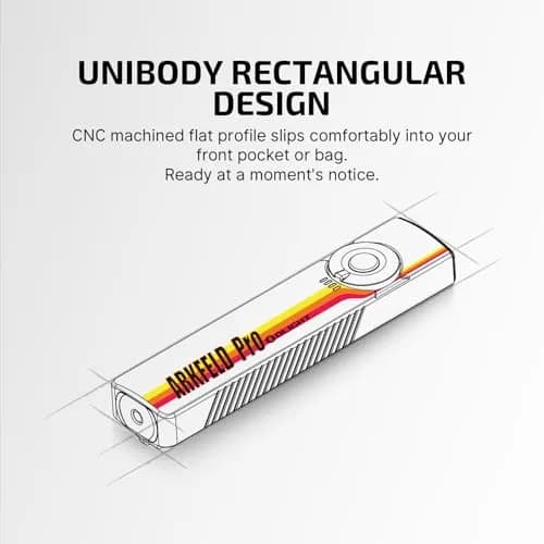 OLIGHT Arkfeld Pro Rechargeable EDC Flat Flashlight, Racing Stripes CW | 1300 Lumens White, UV, Green Beam thumbnail 6