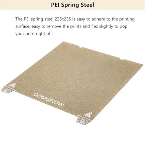 Comgrow Double Sided PEO PEI Spring Steel Sheet 235x235mm | For Ender 3 V3 SE/K1/KE Printers thumbnail 4