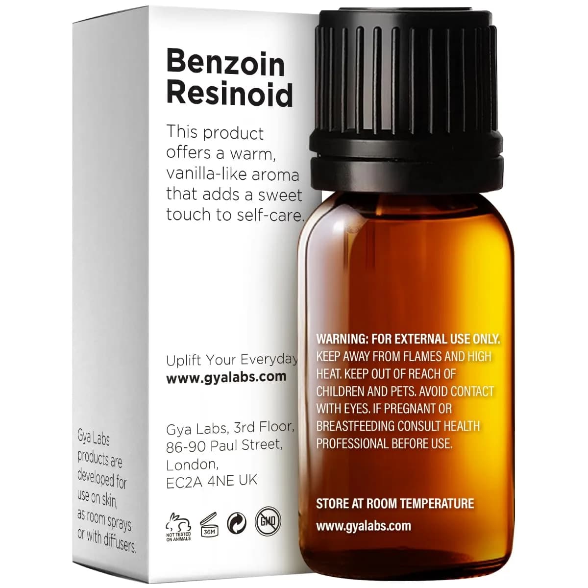 Gya Labs Benzoin Resinoid Essential Oil for Hair, Skin & Candle Making Scent (0.34 Fl Oz / 10 ml) | Sweet Vanilla Aroma for Diffusers - view 2