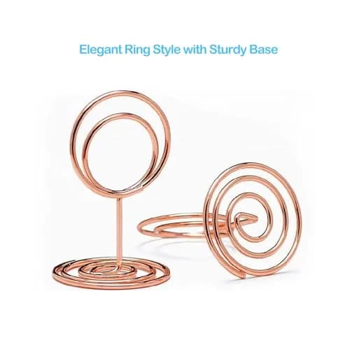 Jofefe Rose Gold Mini Place Card Holders, 5cm (1.97in) Height, 20-Pack | Stable Base for Weddings & Parties thumbnail 4