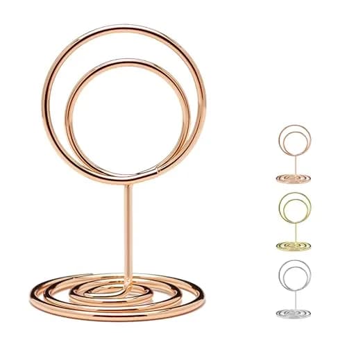 Jofefe Rose Gold Mini Place Card Holders, 5cm (1.97in) Height, 20-Pack | Stable Base for Weddings & Parties thumbnail 11
