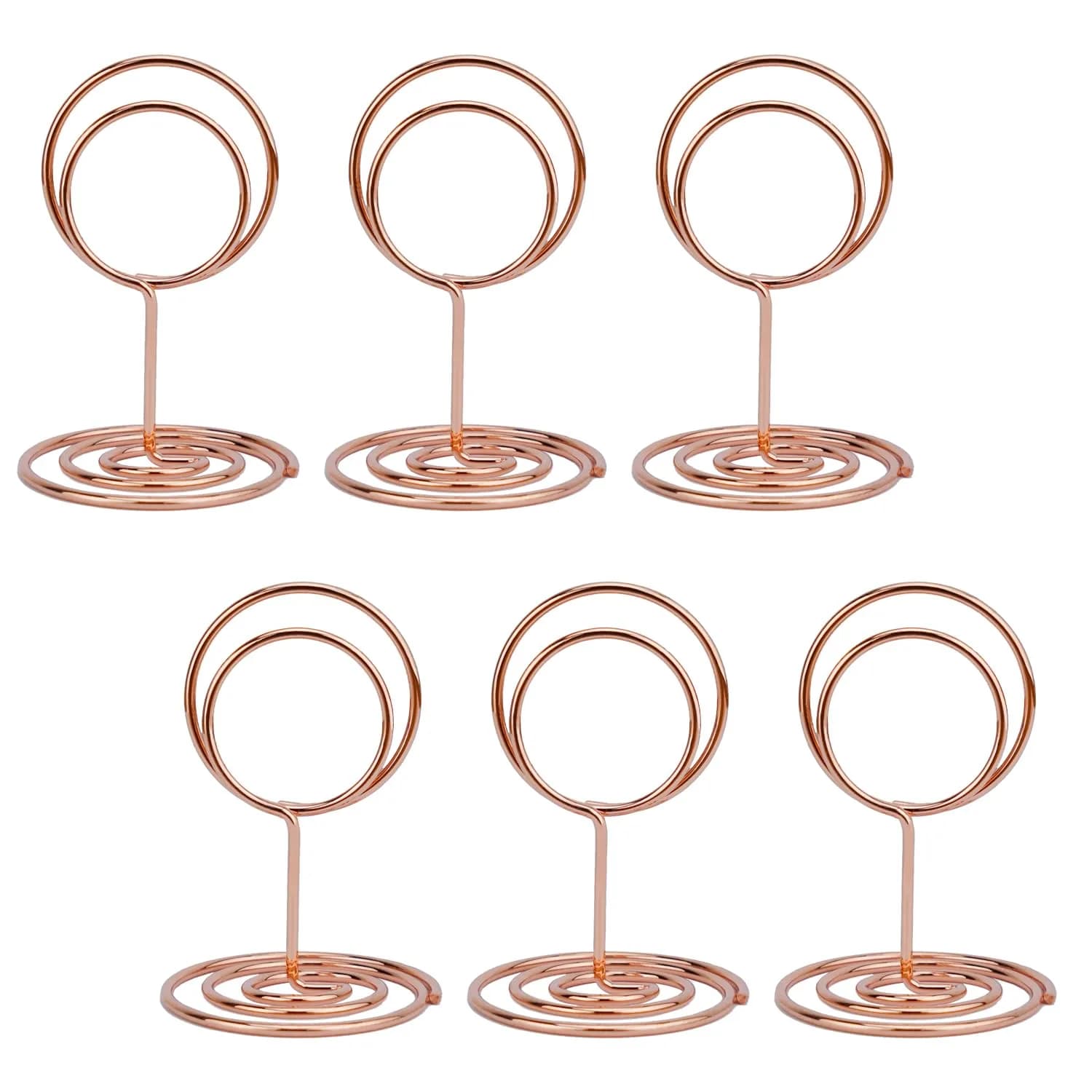Jofefe Rose Gold Mini Place Card Holders, 5cm (1.97in) Height, 20-Pack | Stable Base for Weddings & Parties - main product image