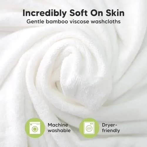 KeaBabies Baby Washcloths 10x10 | Ultra-Soft Bamboo Face & Body Cloths for Newborns & Toddlers thumbnail 2