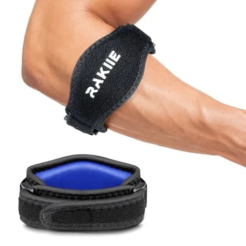 Rakiie Orthopedic Brace for Elbow Support | Adjustable Strap, Navy Blue (One Size) thumbnail 1